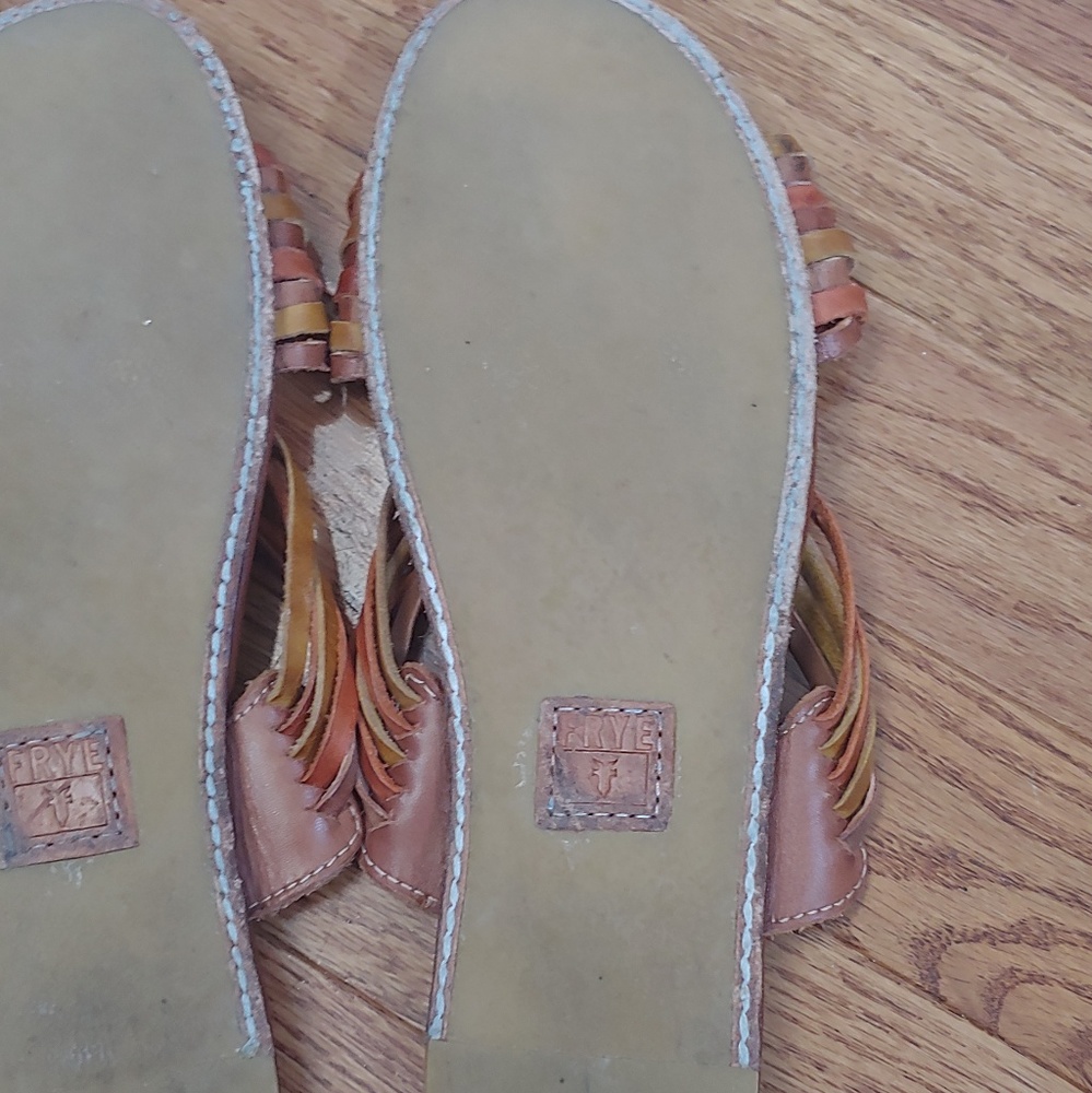 FINAL! 🚨Frye leather flat sandals womens 8 1/2 B - Picture 7 of 8